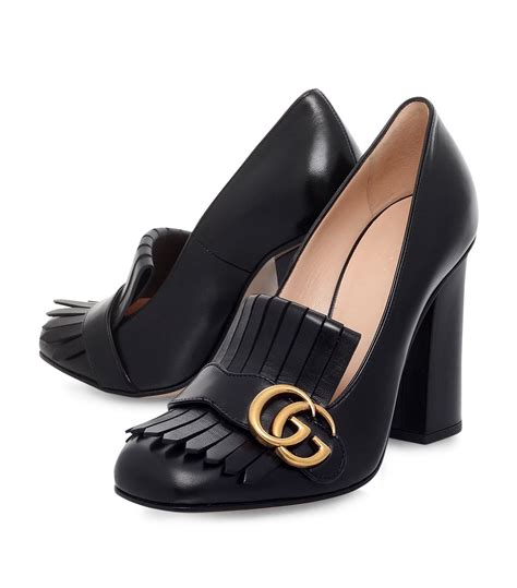 gucci marmont loafer heels|gucci black strappy heels.